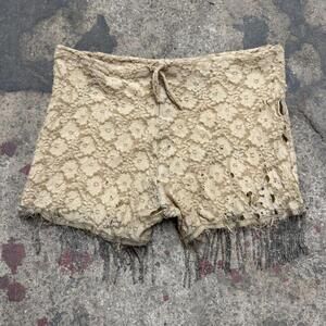 20s Antique Lace Beaded Fringe Tap Shorts Flapper Boudoir Stage Costume
